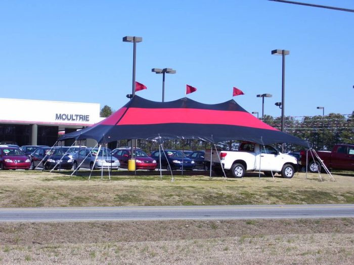 20x40 Red and Black Pole Tent