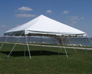 20x20 White Pole Tent