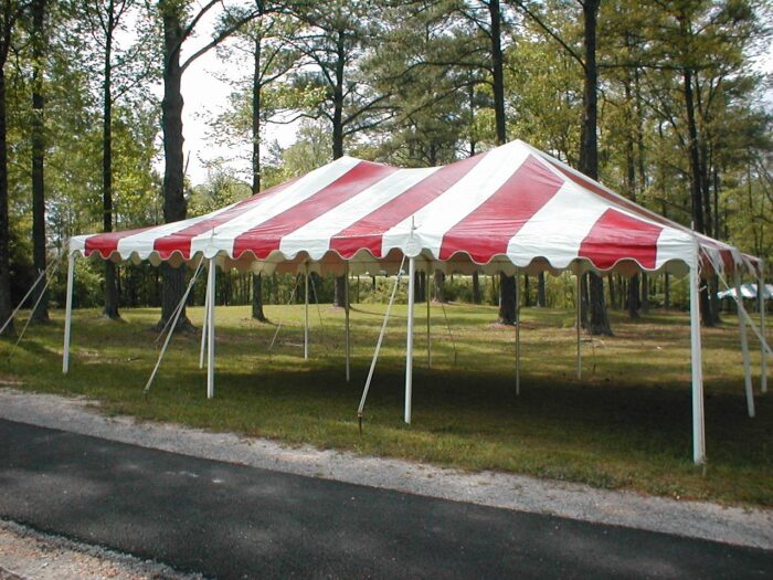 20x30 Red/White Pole Tent