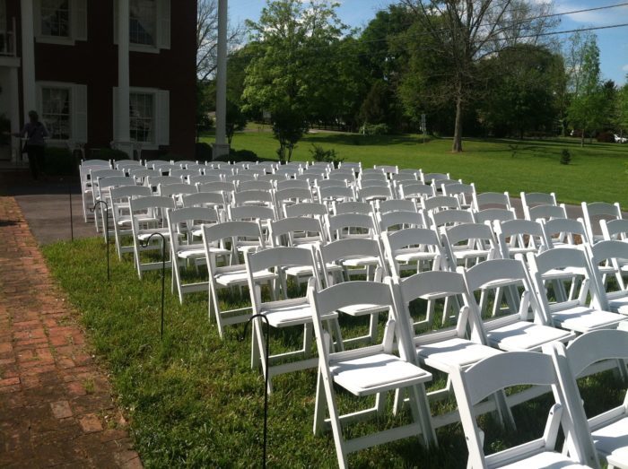 White Padded Resin Chairs